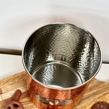 Hammered Copper Biscuit Tin