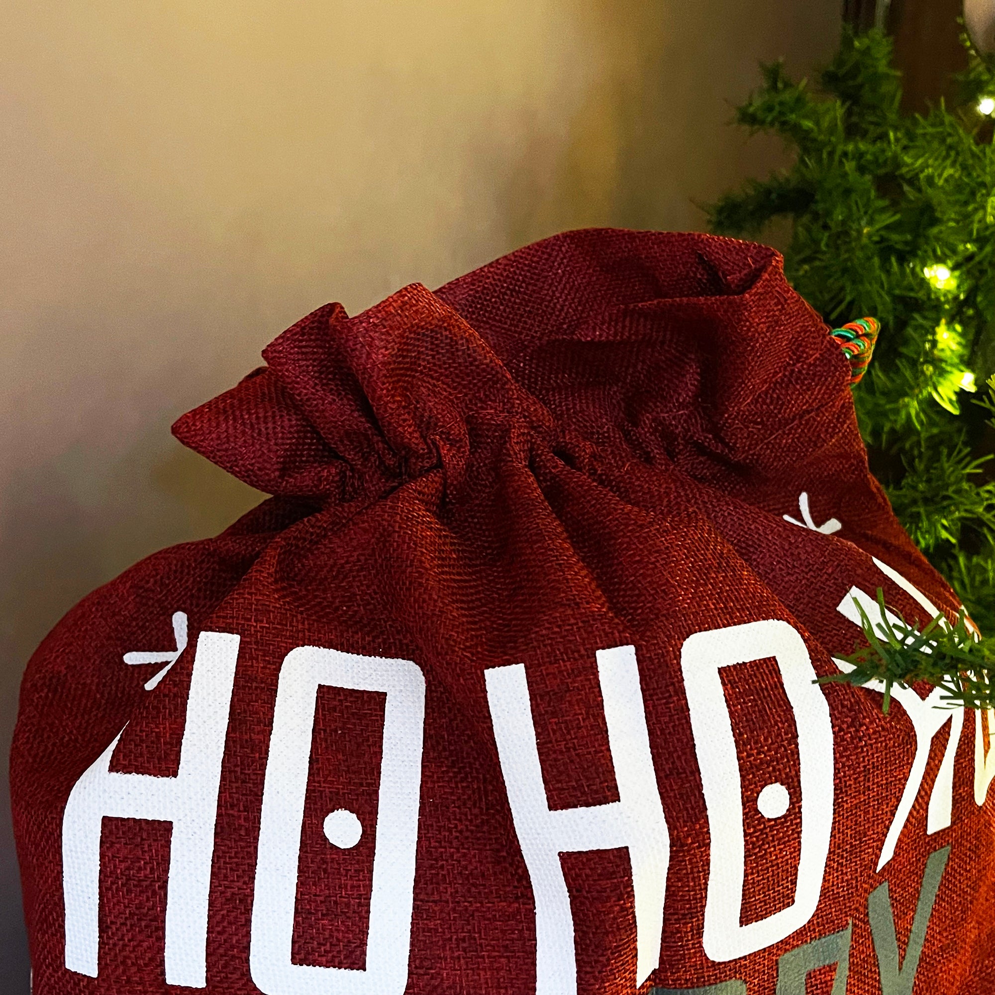 Roter Ho Ho Ho Frohe Weihnachtssack