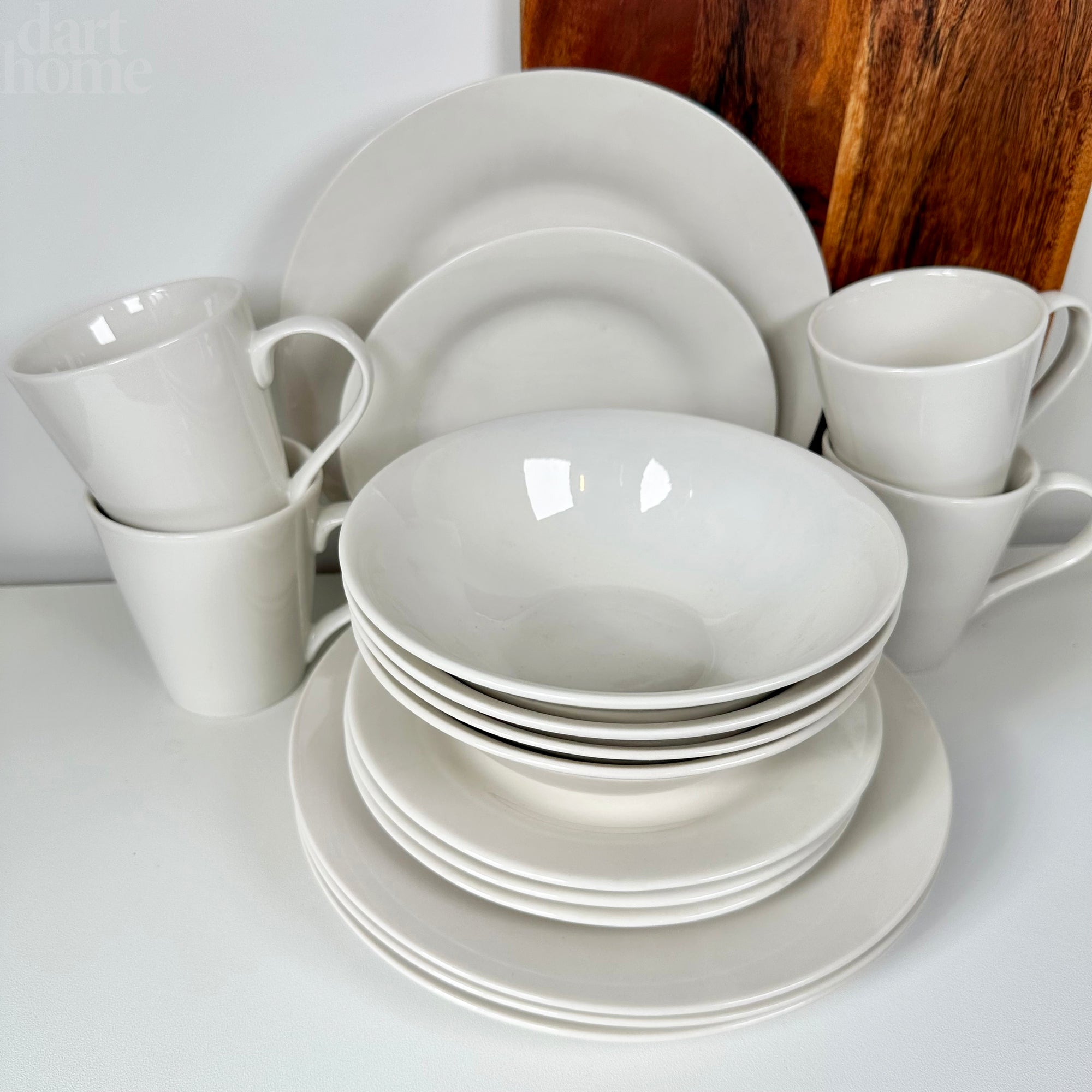 Super White 16 Piece Dinner Set