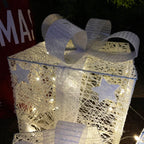 Set Of 3 Lit Christmas Parcel Decorations