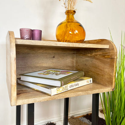 Mango Wood Open Shelf Cabinet