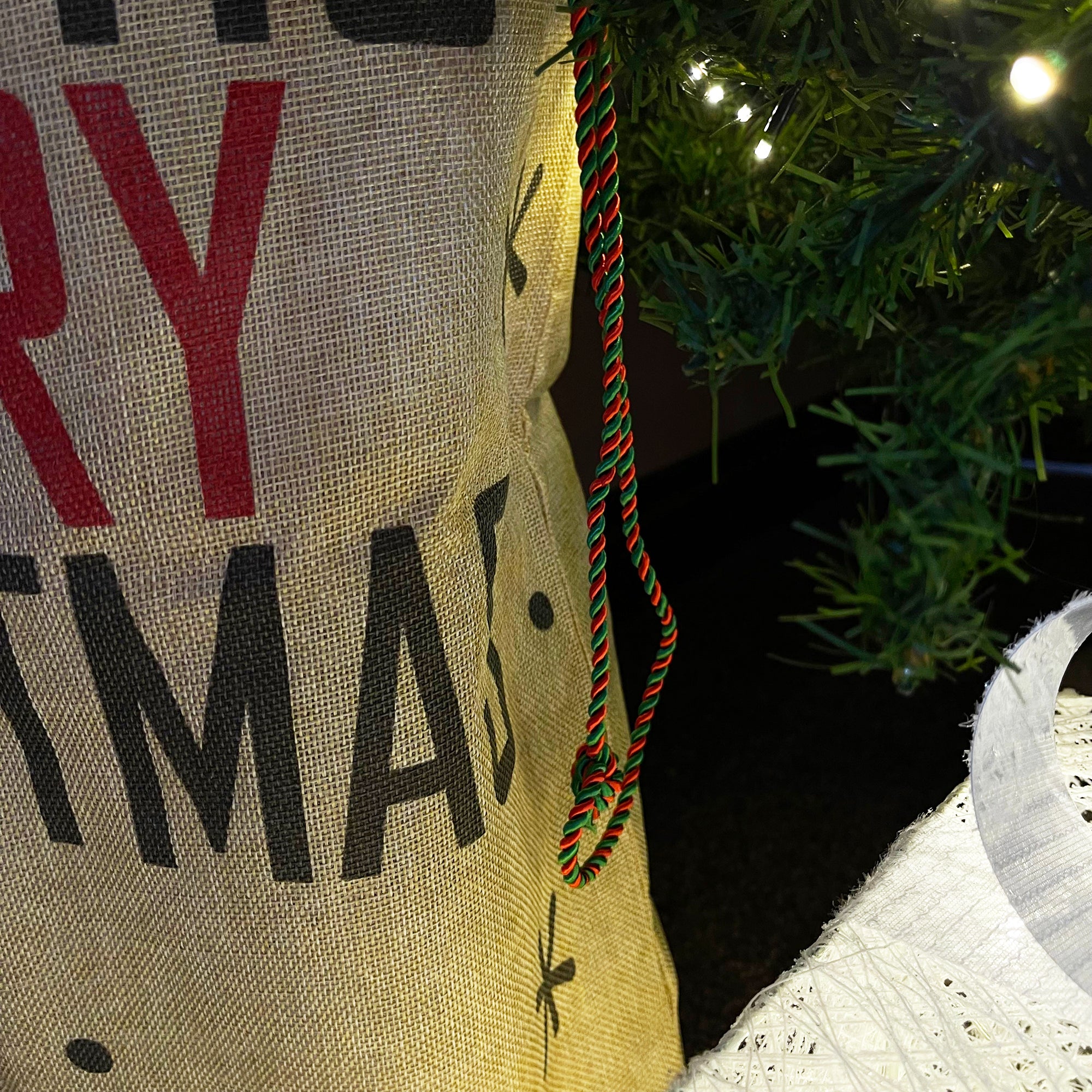 Natürlicher Ho Ho Ho Frohe Weihnachtssack