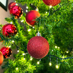 Pack Of 10 Red Tree Baubles