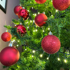 Pack Of 10 Red Tree Baubles
