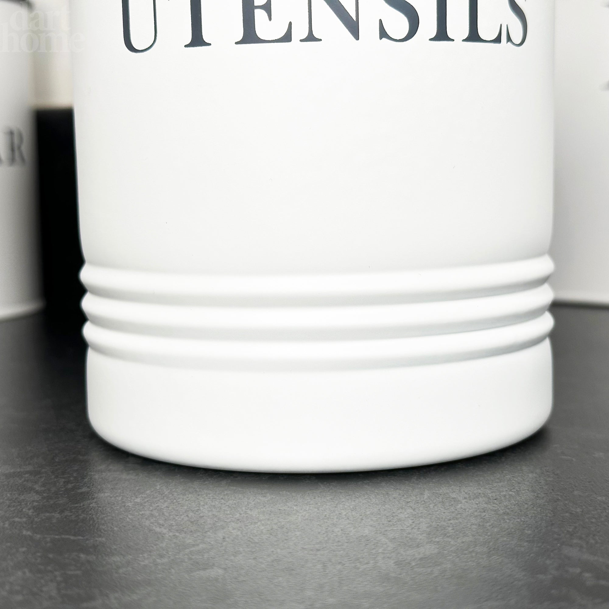 White And Grey Utensil Holder