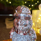Silbernes glitzerndes Weihnachtsmann-Ornament