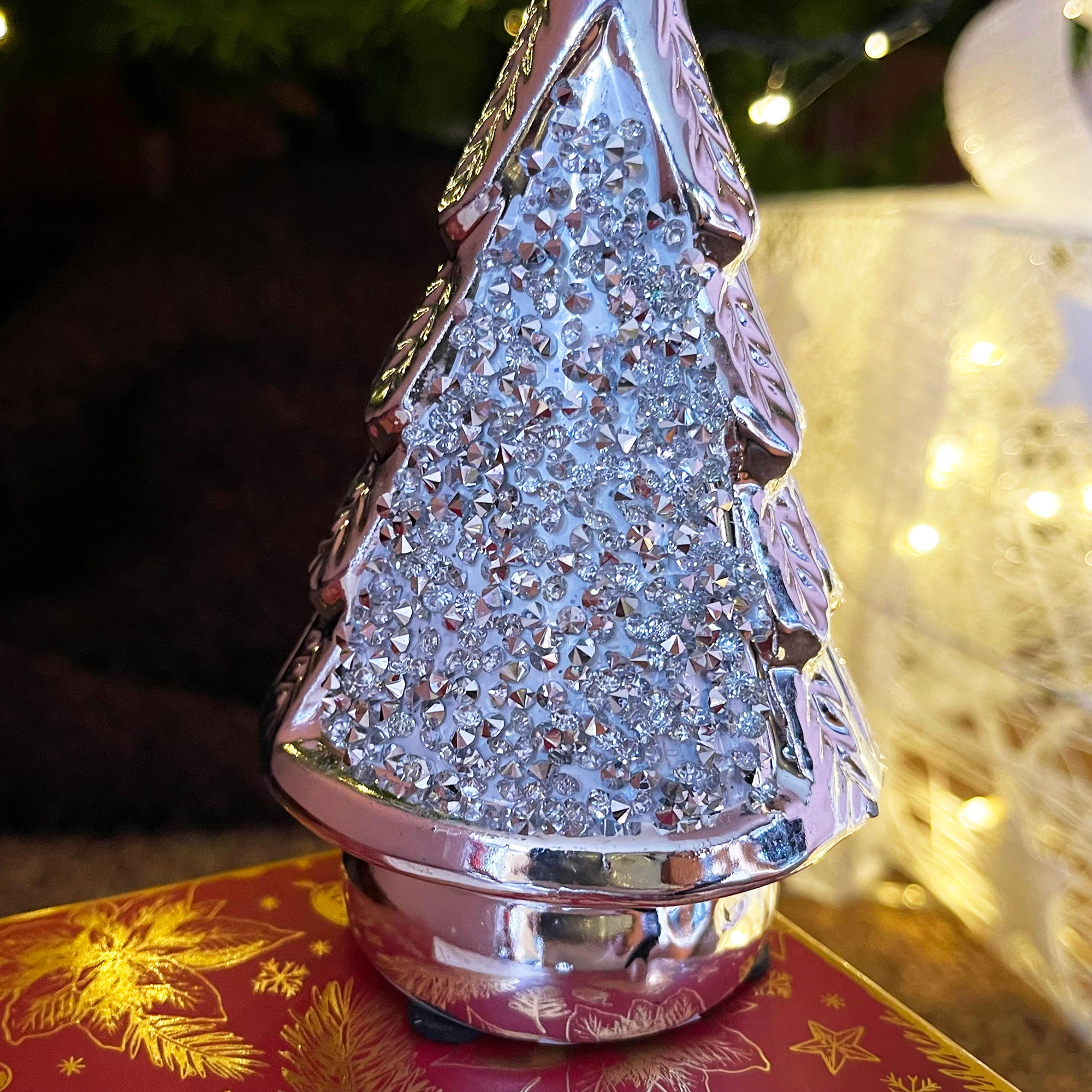 Silver Sparkle Christmas Tree Ornament