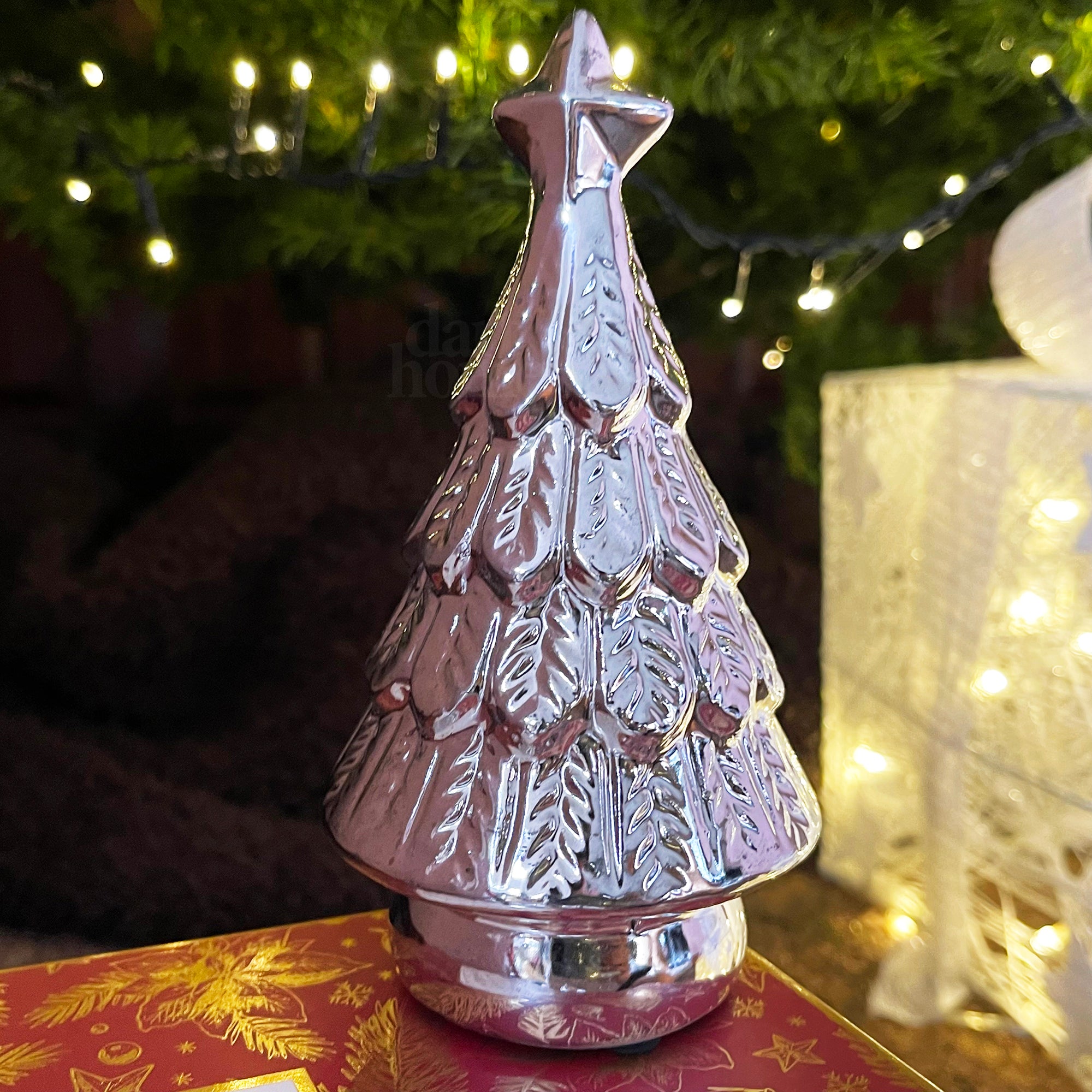 Silver Sparkle Christmas Tree Ornament