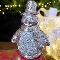 Silber glitzerndes Schneemann-Ornament