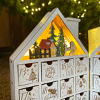 24 Drawer Folding LED Wooden Advent Calendar