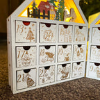 24 Drawer Folding LED Wooden Advent Calendar