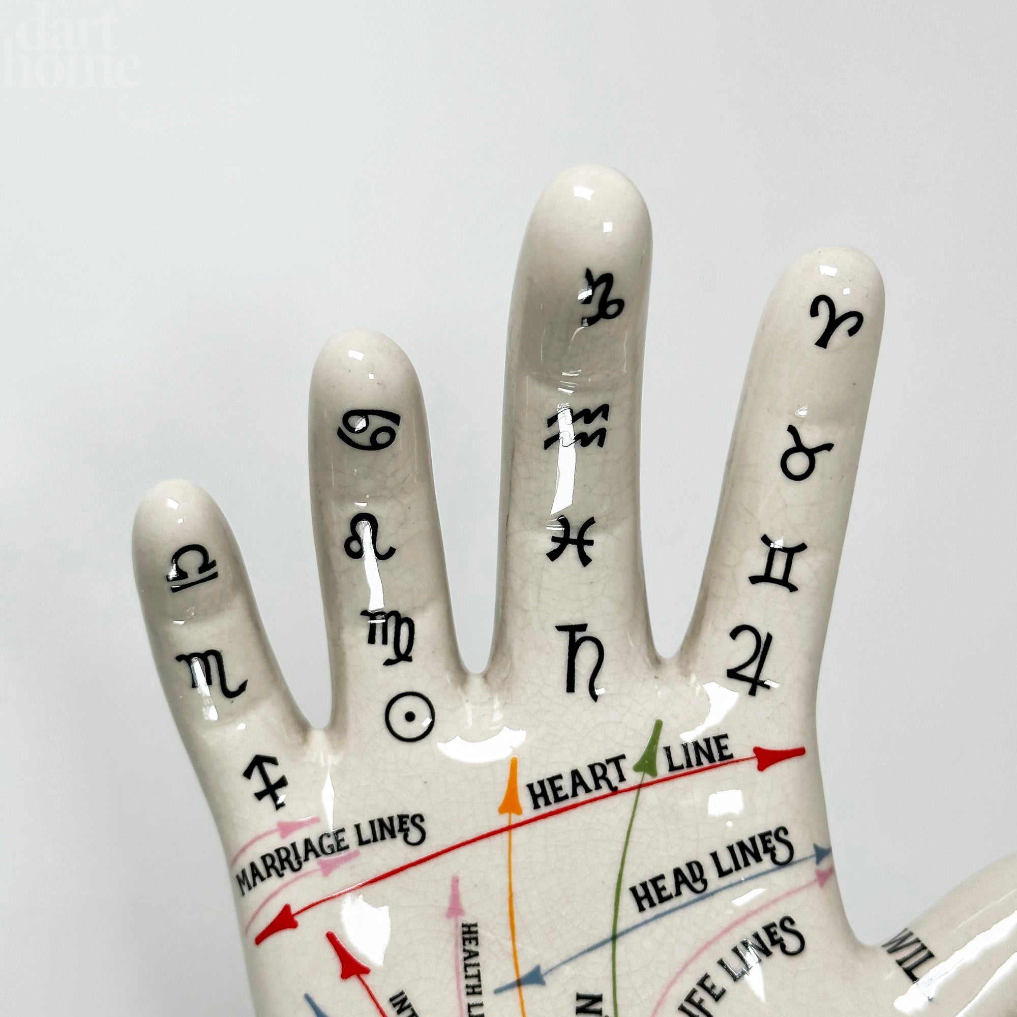Crackle Palmistry Hand Ornament