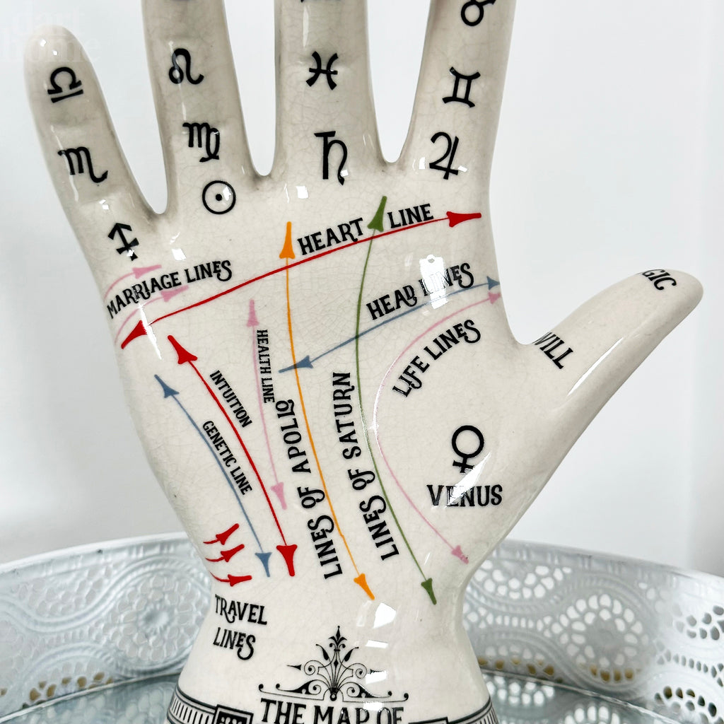 Crackle Palmistry Hand Ornament