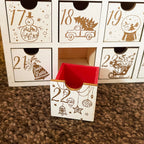 24 Drawer Folding LED Wooden Advent Calendar