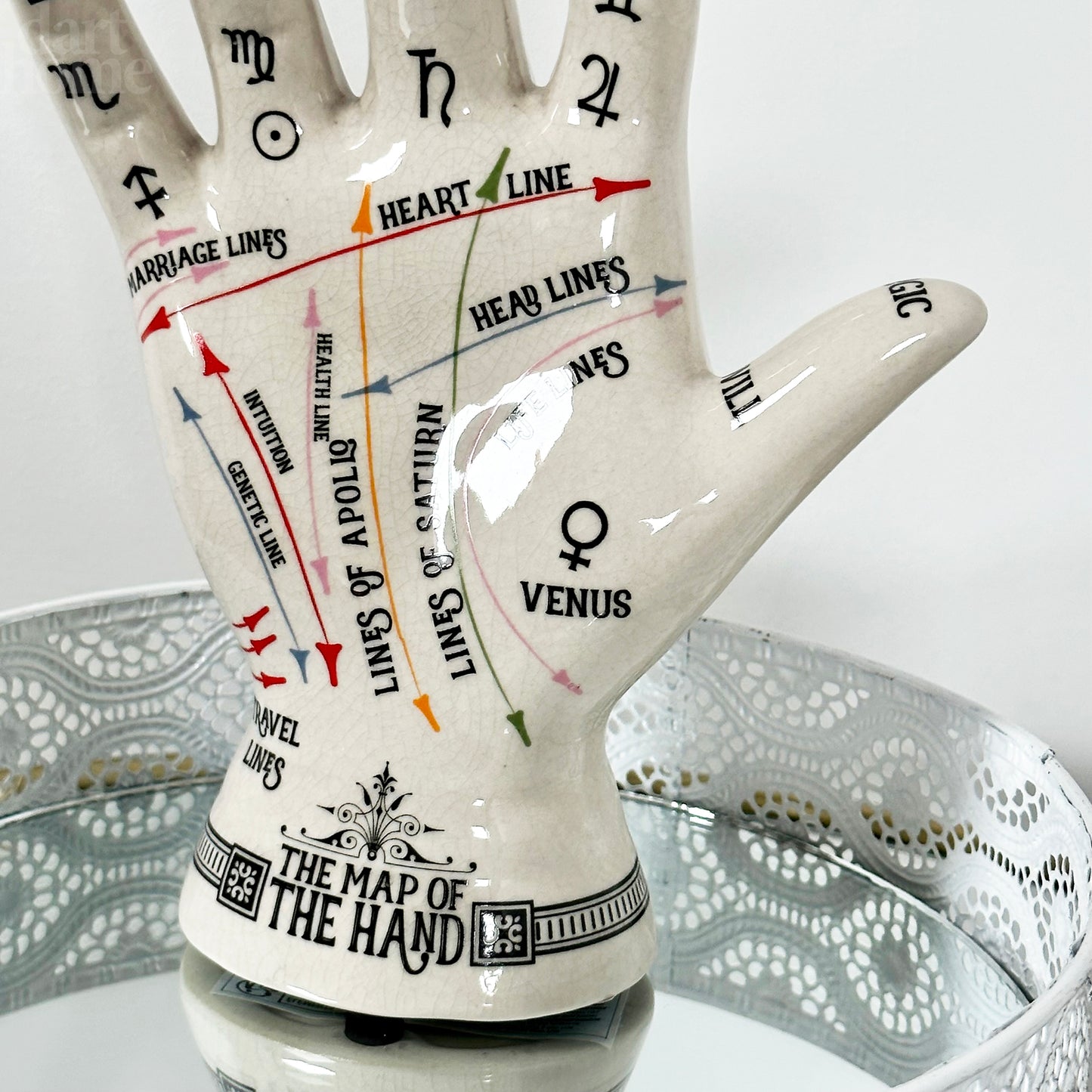 Crackle Palmistry Handornament