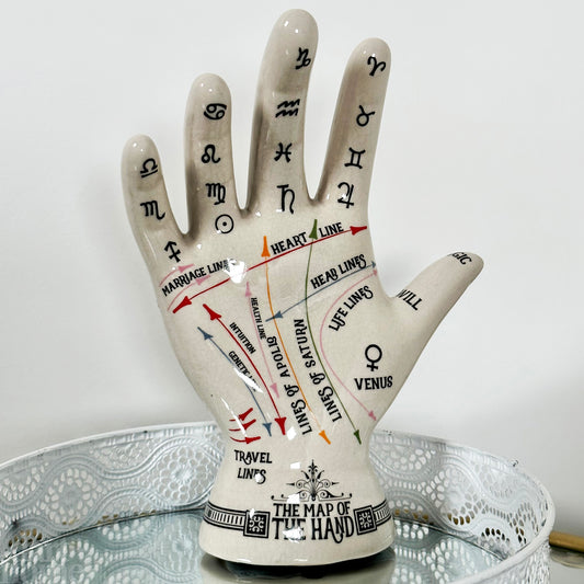 Crackle Palmistry Handornament