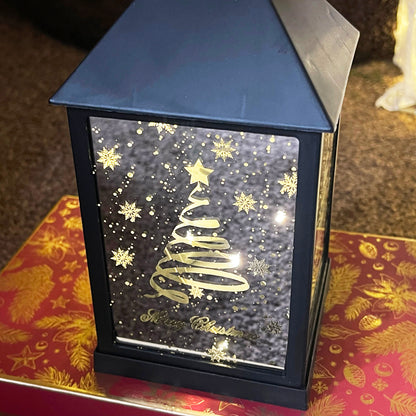 Black LED Christmas Tree Lantern