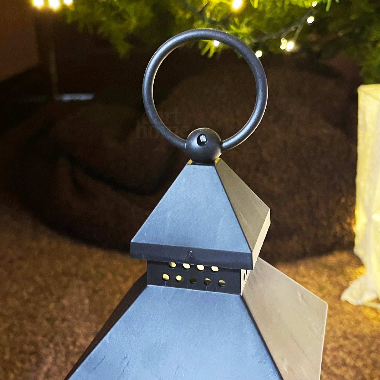 Black LED Christmas Tree Lantern