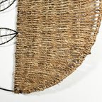 Woven Rattan Leaf Wall Deco 50x50cm