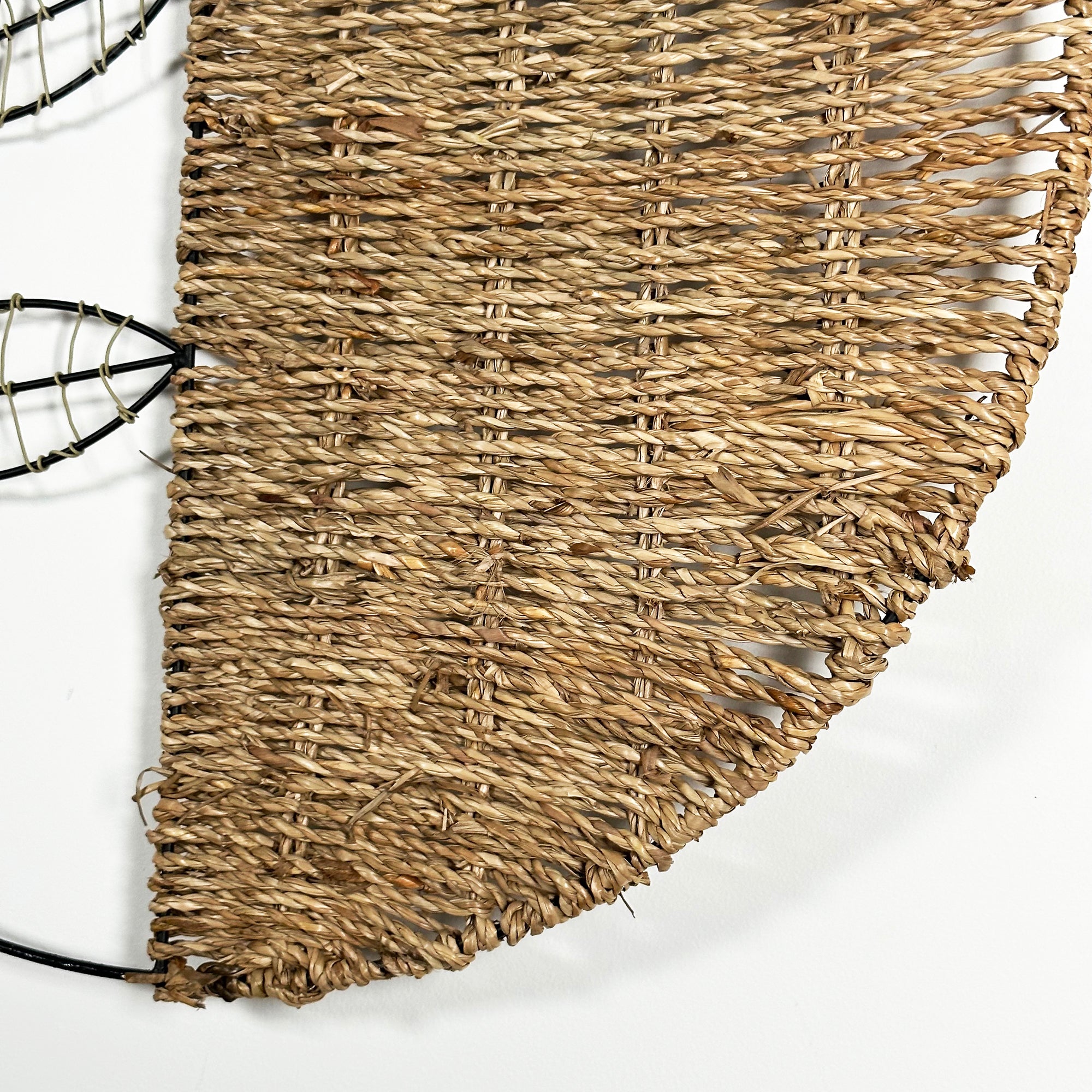 Woven Rattan Leaf Wall Deco 50x50cm