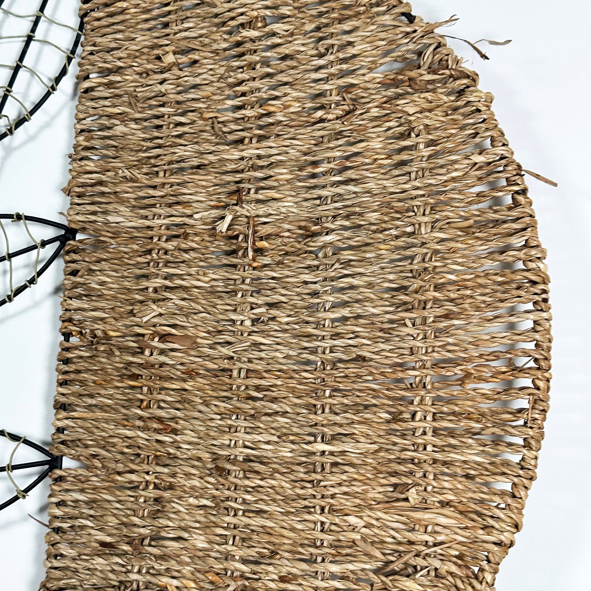 Woven Rattan Leaf Wall Deco 50x50cm