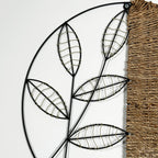 Woven Rattan Leaf Wall Deco 50x50cm