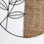 Woven Rattan Leaf Wall Deco 50x50cm