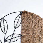 Woven Rattan Leaf Wall Deco 50x50cm