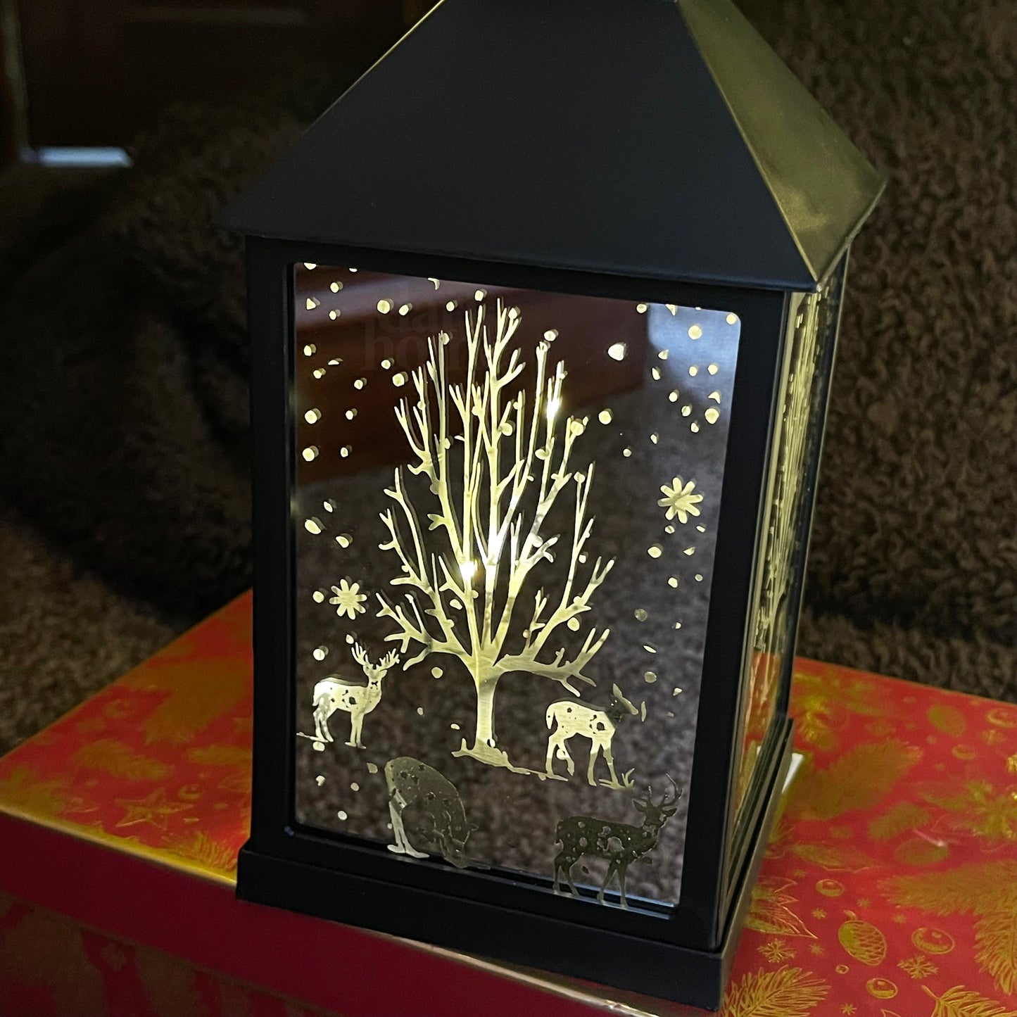 Woodland Forest LED Christmas Lantern