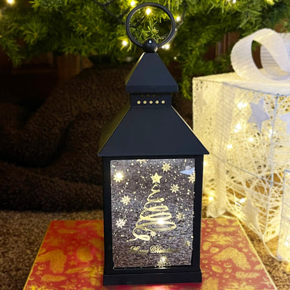 Black LED Christmas Tree Lantern