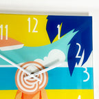 South Beach Lounging Glass Wall Clock