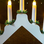 LED White Christmas Candle Bridge
