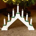 LED White Christmas Candle Bridge