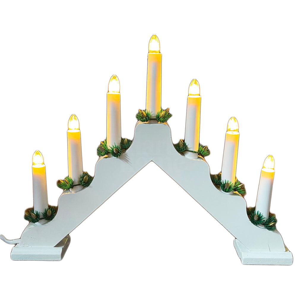 LED White Christmas Candle Bridge