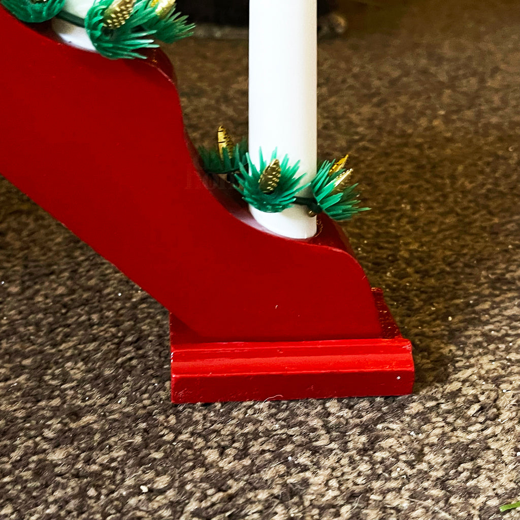 LED Red Christmas Candle Bridge