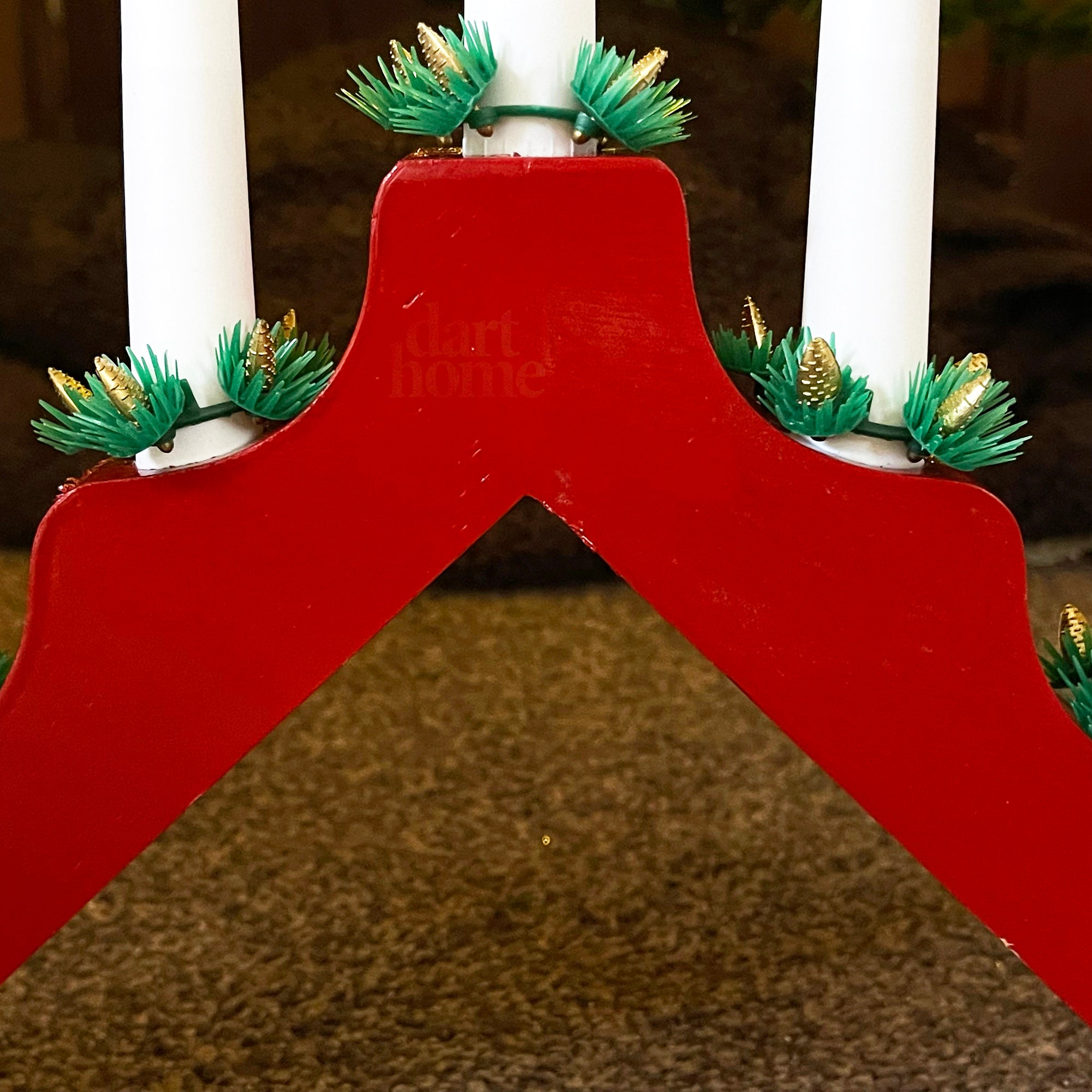 LED Red Christmas Candle Bridge