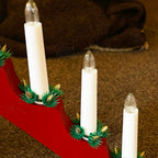 LED Red Christmas Candle Bridge