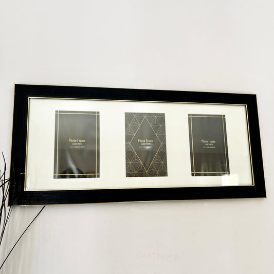 Black & Gold Triple Photo Frame