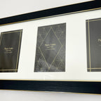 Black & Gold Triple Photo Frame