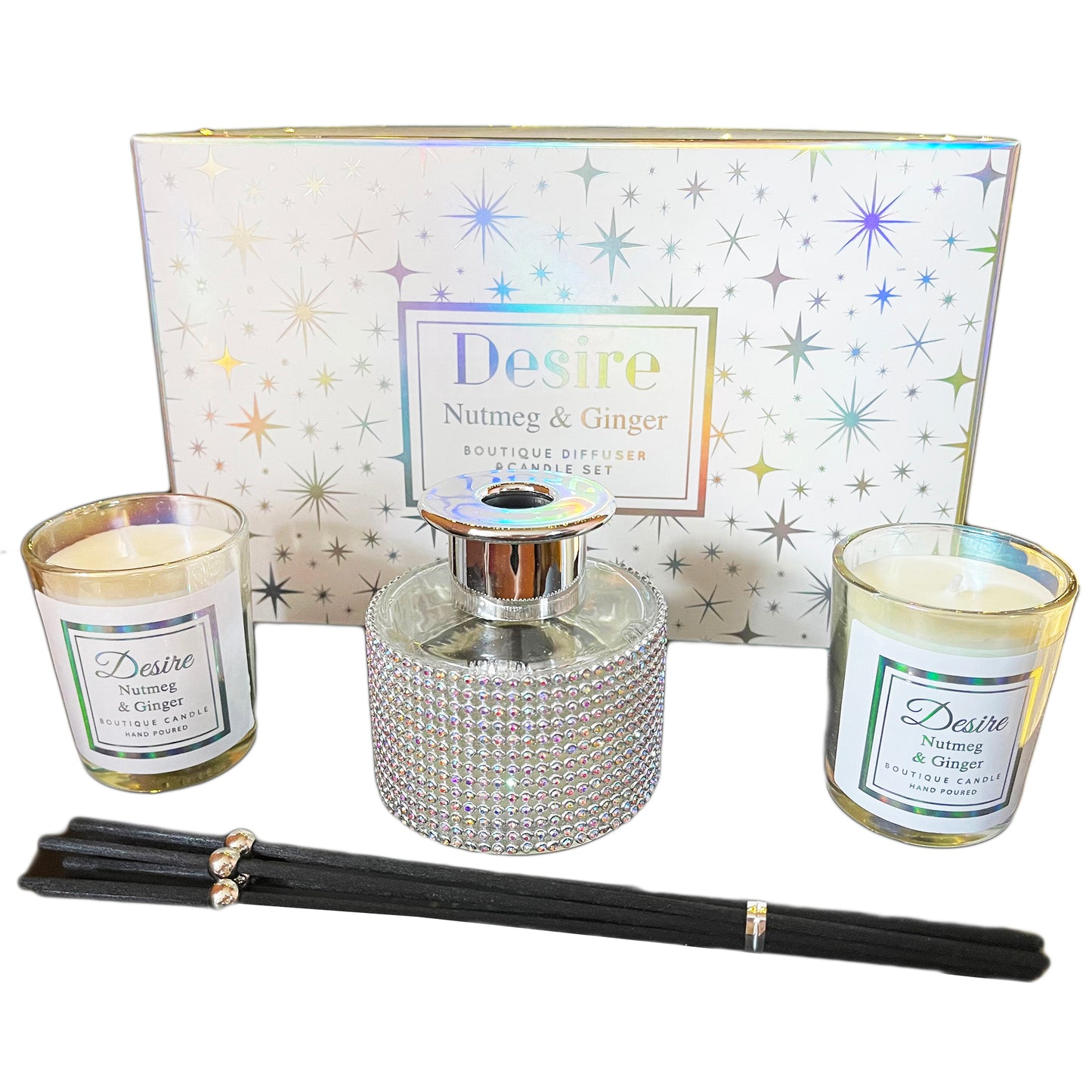 Nutmeg & Ginger Christmas Candle Diffuser Gift Set