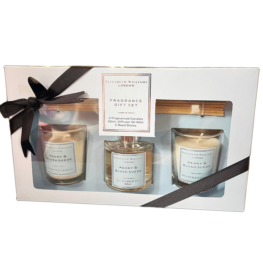 Peony & Blush Suede Home Fragrance Gift Set