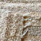 Beige Stripe Shaggy Rug