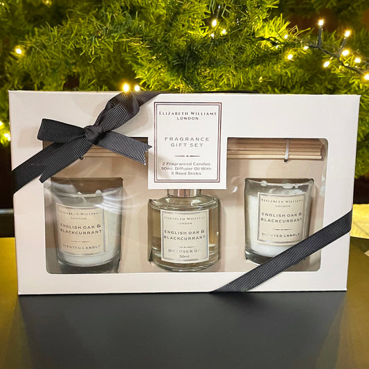 English Oak & Blackcurrant Home Fragrance Gift Set