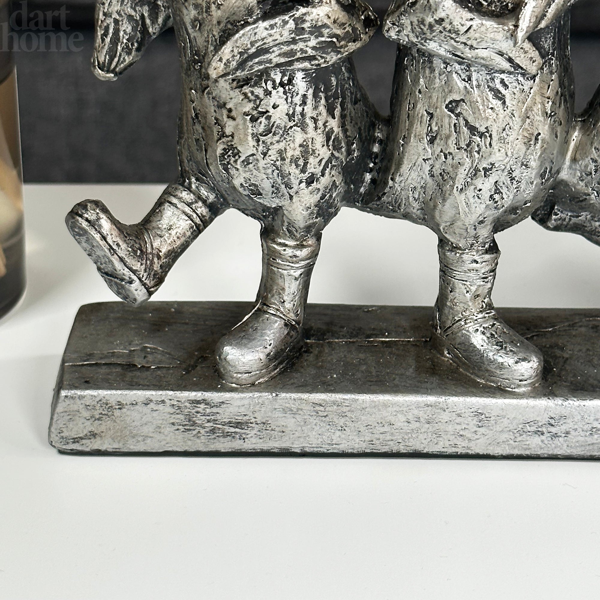 Silver Five Dancing Ducks Sculpture