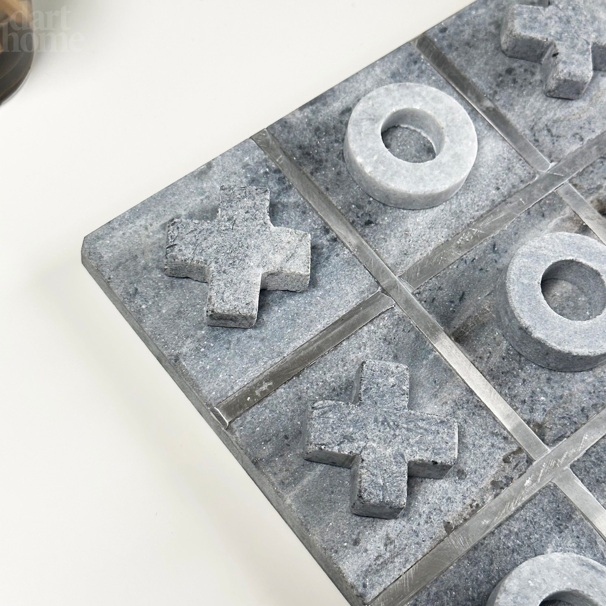 Graues Marmor-Tic-Tac-Toe-Spiel