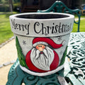 Blumentopf „Merry Christmas“ aus Zement