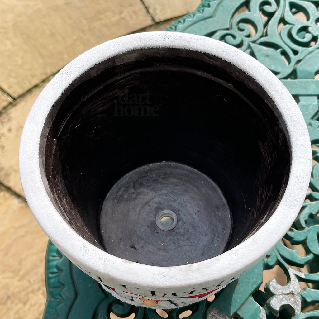 Cement Merry Christmas Plant Pot