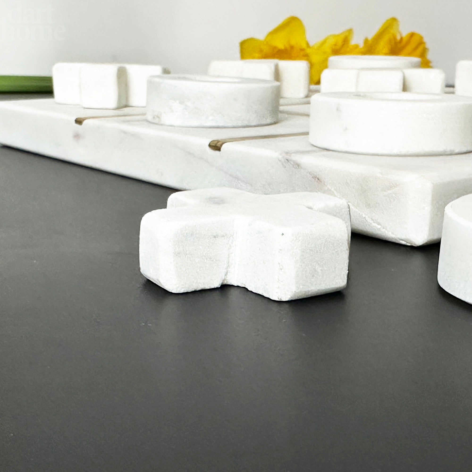White Marble Tic Tac Toe Game