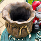 Weihnachtsmann-Sackpflanzer aus Zement