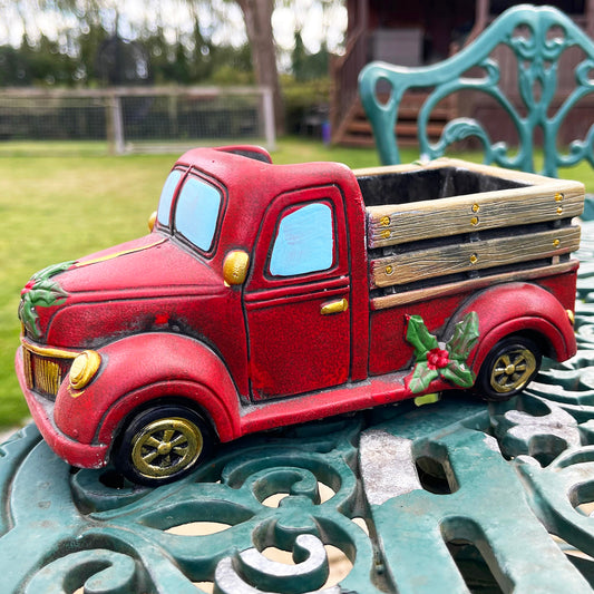 Christmas Pick Up Truck Planter